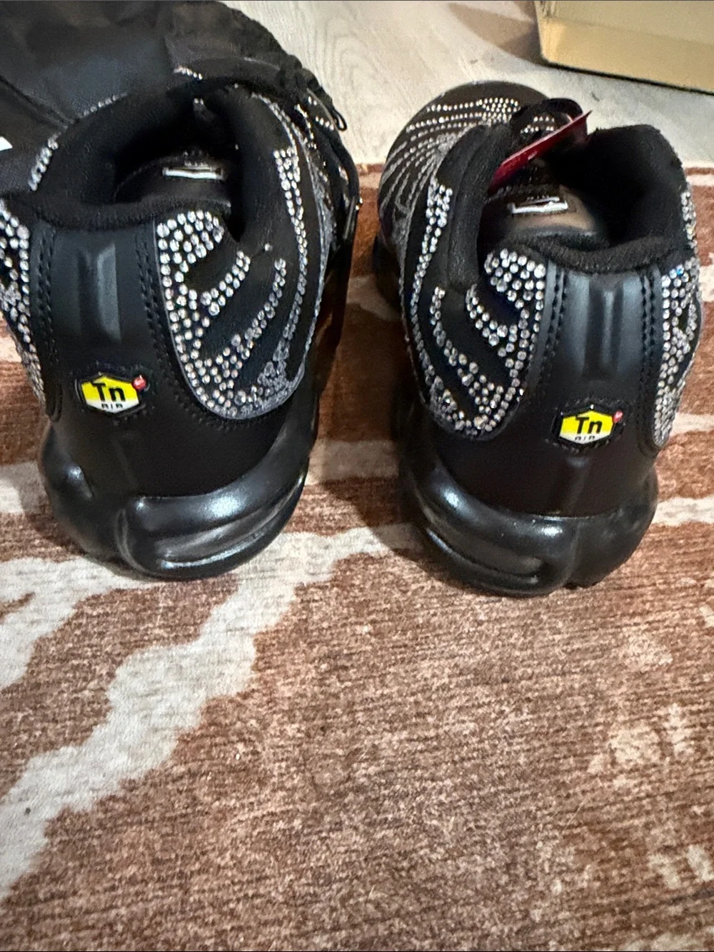 Nike Black Sneakers with Reflective Dot Wave Accents